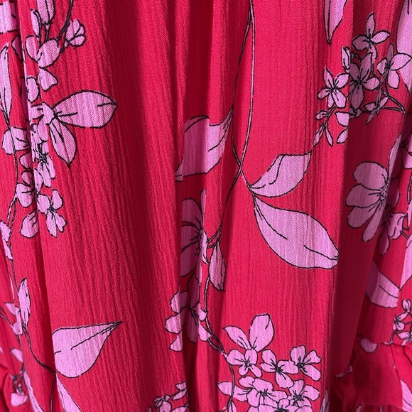 Floral Ruffle Red Dress - Picture 16 of 16